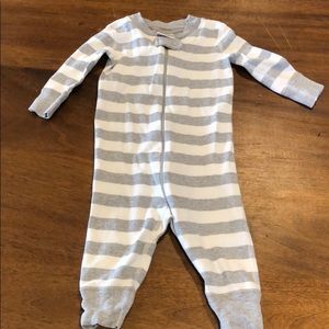 Hanna Andersson striped zip pajamas size 60